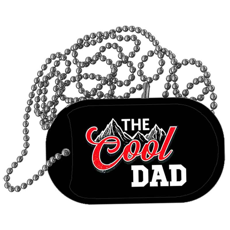 The Cool Dad Metal Novelty Dog Tag Necklace DT-14504