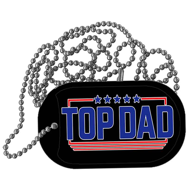 TOP DAD Metal Novelty Dog Tag Necklace DT-14507