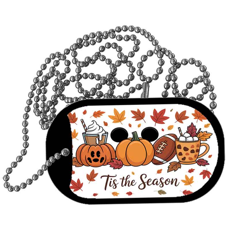 Tis the Season Metal Novelty Dog Tag Necklace DT-14529