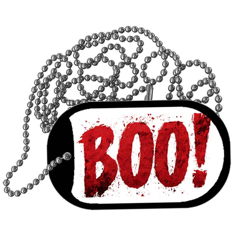Bloody Boo Metal Novelty Dog Tag Necklace DT-14544