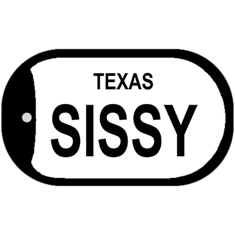 Sissy Texas Novelty Metal Dog Tag Necklace DT-1515