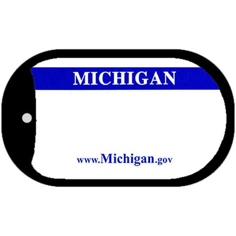 Michigan State Blank Novelty Metal Dog Tag Necklace DT-2237