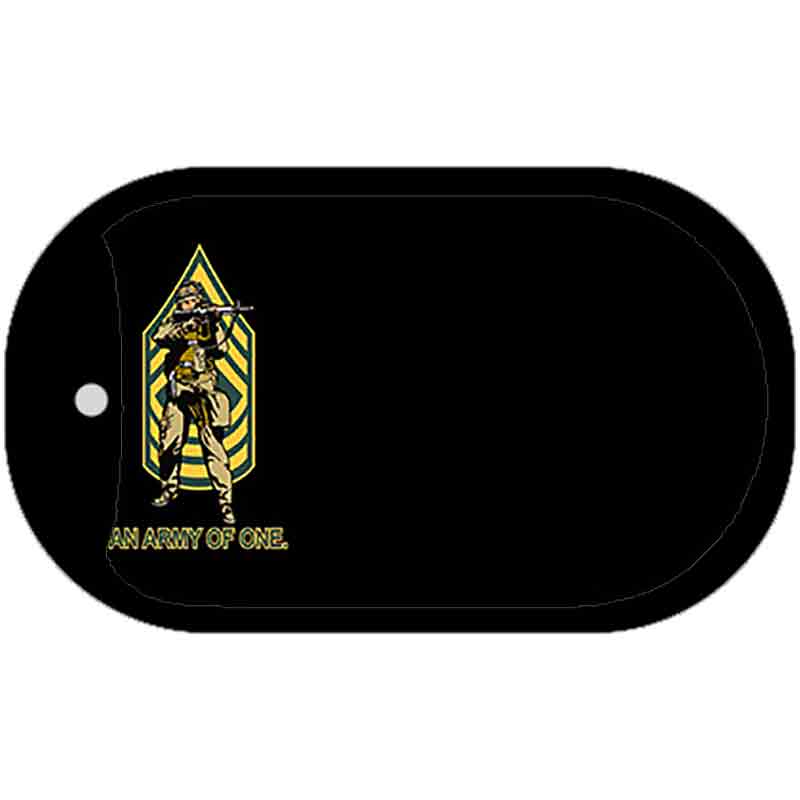 An Army of One Offset Novelty Metal Dog Tag Necklace DT-2394