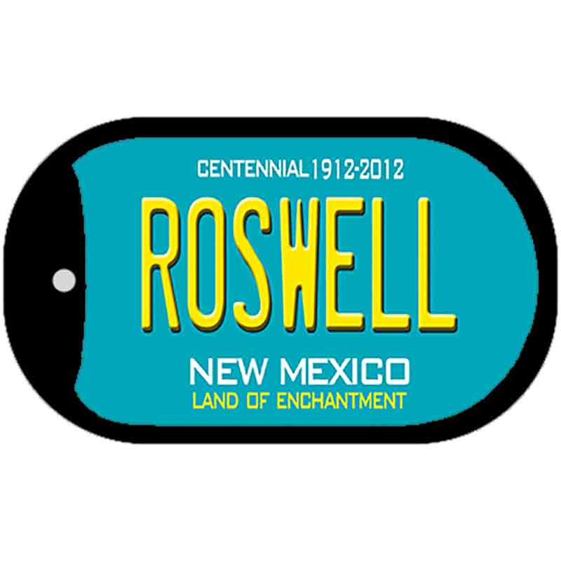 Roswell Teal New Mexico Novelty Metal Dog Tag Necklace DT-2788
