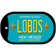 Lobos Teal New Mexico Novelty Metal Dog Tag Necklace DT-2792