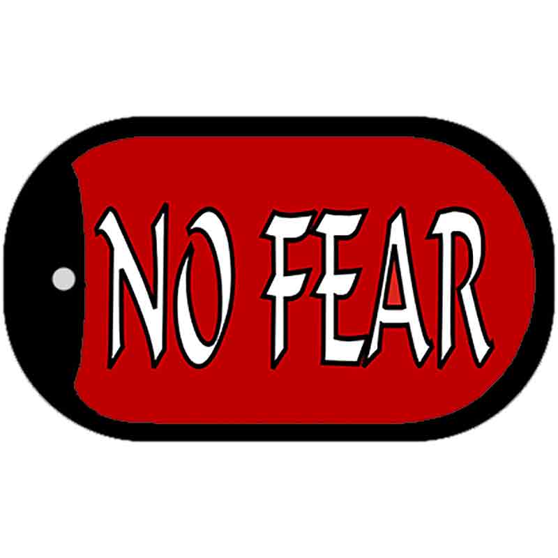 No Fear Novelty Metal Dog Tag Necklace DT-310
