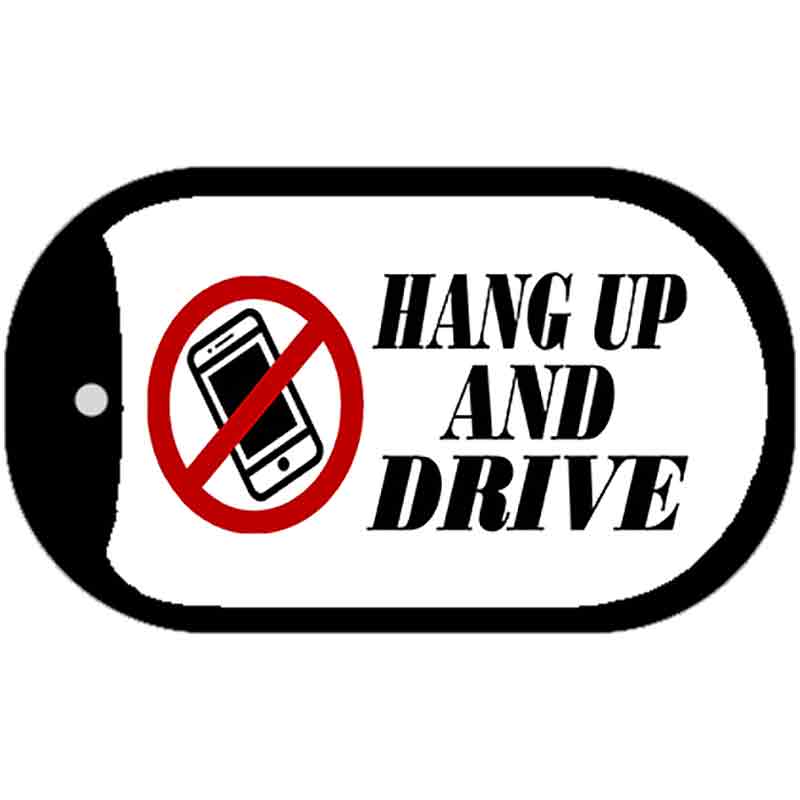 Hang Up and Drive Novelty Metal Dog Tag Necklace DT-372