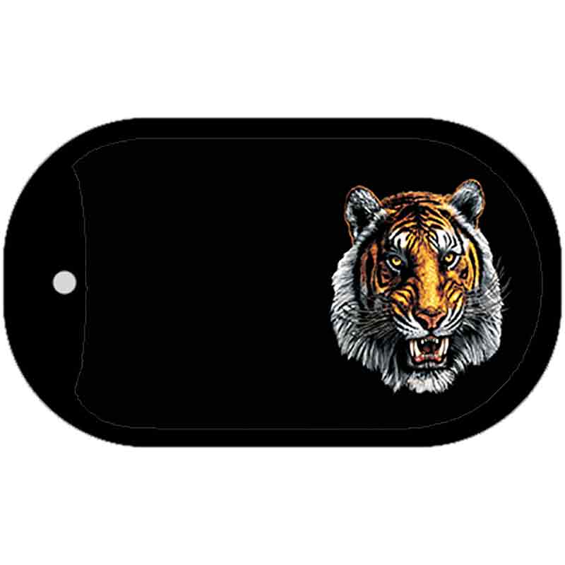 Tiger Offset Novelty Metal Dog Tag Necklace DT-3752