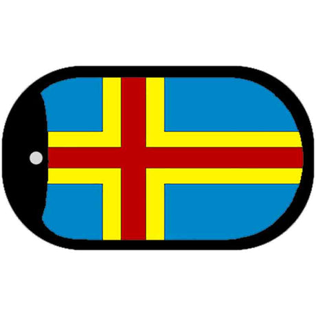 Aland Flag Scroll Metal Novelty Dog Tag Necklace DT-3952
