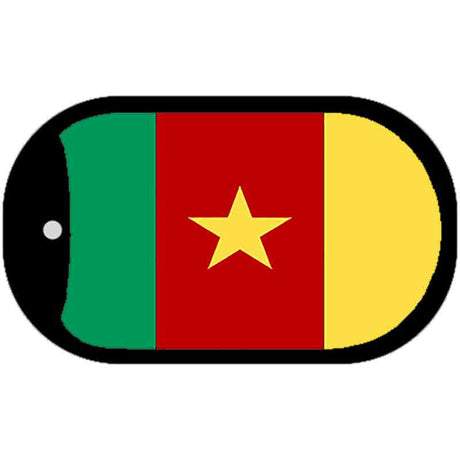 Cameroon Flag Scroll Metal Novelty Dog Tag Necklace DT-3985
