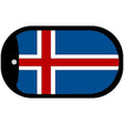 Iceland Flag Scroll Metal Novelty Dog Tag Necklace DT-4030