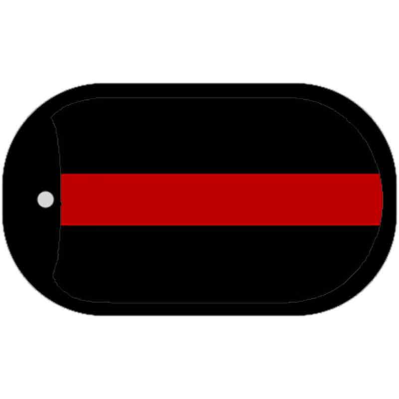 Thin Red Line Fire Novelty Dog Tag Necklace DT-4182