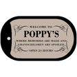 Welcome to Poppys Novelty Metal Dog Tag Necklace DT-4463