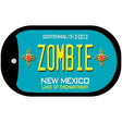 Zombie Teal New Mexico Novelty Metal Dog Tag Necklace DT-6696
