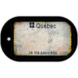 Quebec Rusty Blank Novelty Metal Dog Tag Necklace DT-8185