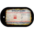 District of Columbia Rusty Blank Novelty Metal Dog Tag Necklace DT-8518