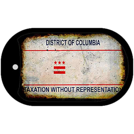 District of Columbia Rusty Blank Novelty Metal Dog Tag Necklace DT-8518