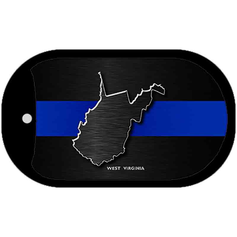 West Virginia Thin Blue Line Novelty Dog Tag Necklace DT-8930