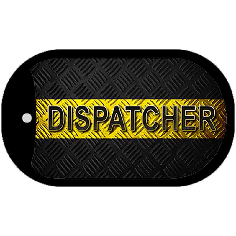 Dispatcher Cross Diamond Novelty Dog Tag Necklace DT-9415