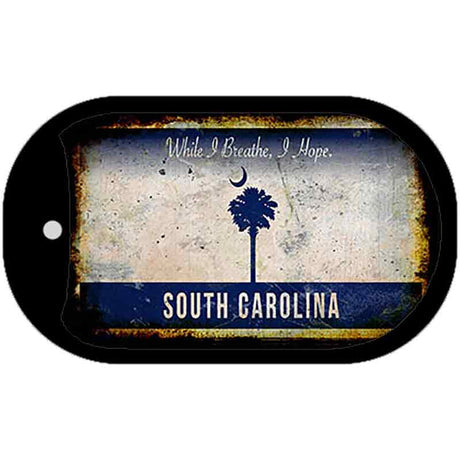 South Carolina Rusty Blank Novelty Metal Dog Tag Necklace DT-9506