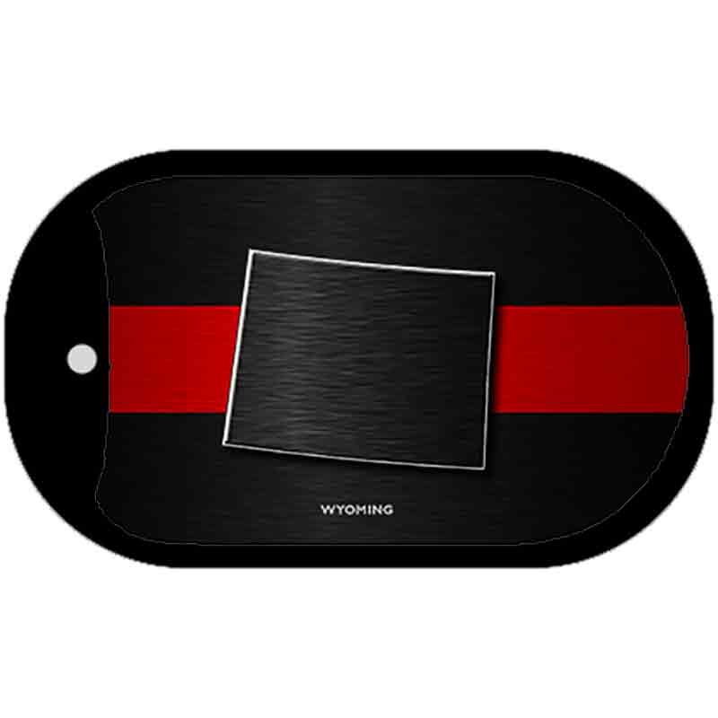 Wyoming Thin Red Line Novelty Dog Tag Necklace DT-9739