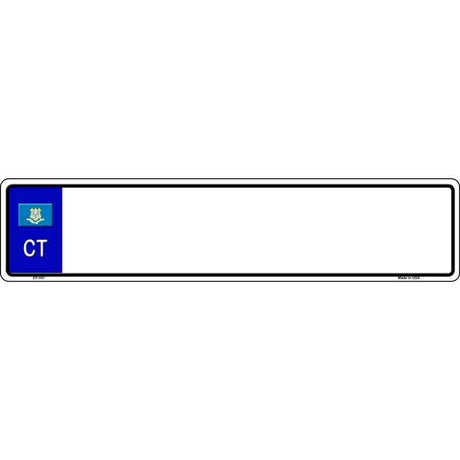 Connecticut Blank Novelty Metal European License Plate Tag EP-007