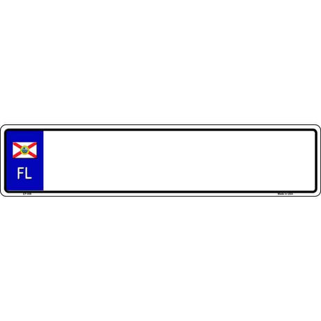 Florida Blank Novelty Metal European License Plate Tag EP-009