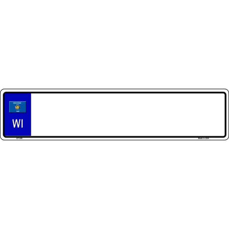 Wisconsin Blank Novelty Metal European License Plate Tag EP-049