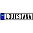 Louisiana Novelty Metal European License Plate Tag EP-086