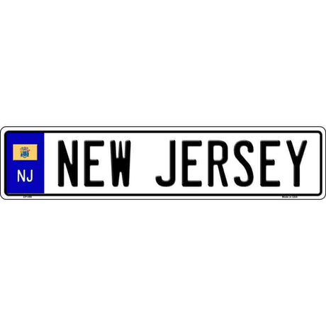 New Jersey Novelty Metal European License Plate Tag EP-098