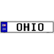 Ohio Novelty Metal European License Plate Tag EP-103