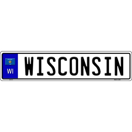 Wisconsin Novelty Metal European License Plate Tag EP-117