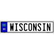 Wisconsin Novelty Metal European License Plate Tag EP-117