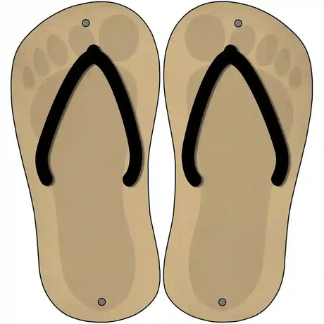 Gold Solid Novelty Metal Flip Flops (Set of 2)