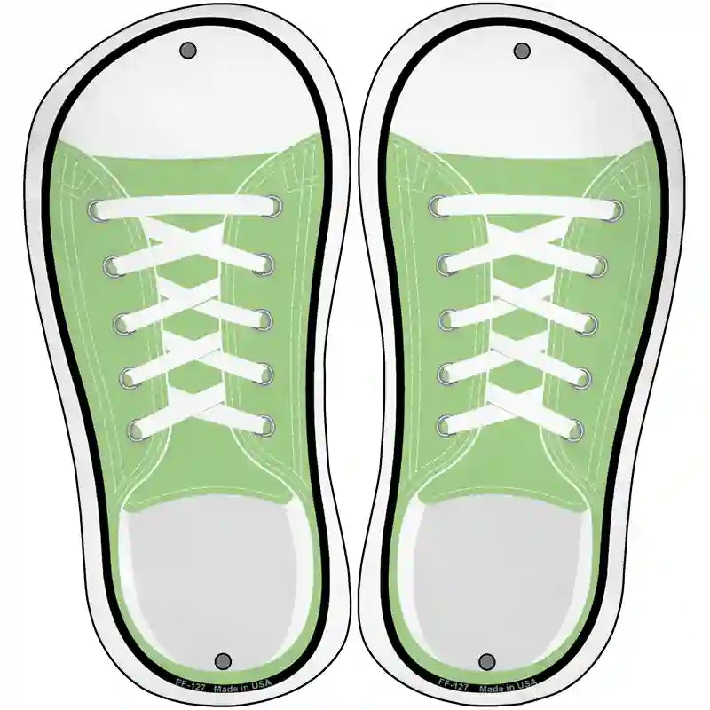 Lime Green Solid Novelty Metal Shoe Outlines (Set of 2)