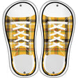 Yellow Plad Novelty Metal Shoe Outlines (Set of 2)