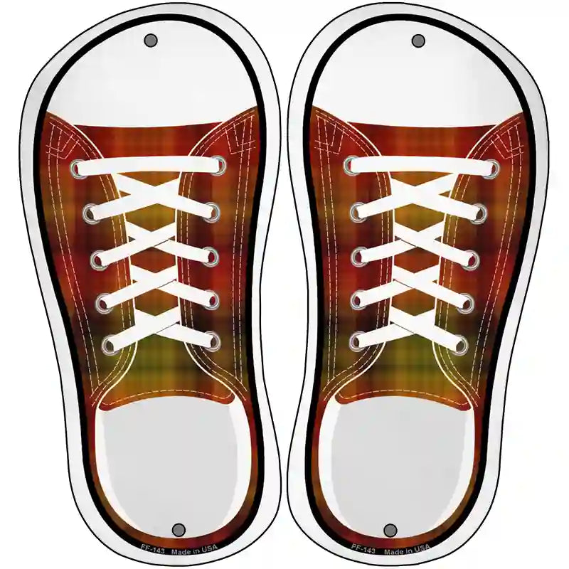 Autumn Plad Novelty Metal Shoe Outlines (Set of 2)