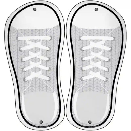 Gray Olive Leaves Novelty Metal Shoe Outlines (Set of 2)