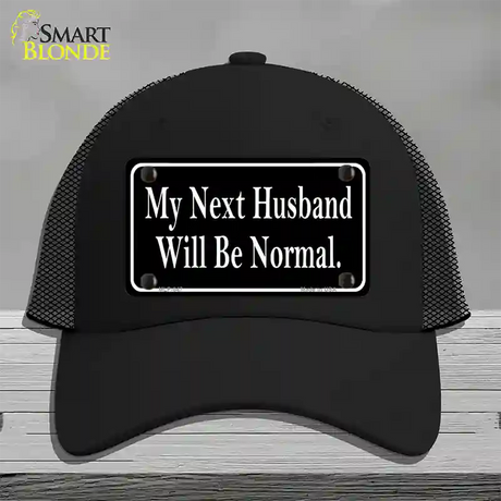 My Next Husband Novelty License Plate Hat Mesh / Black