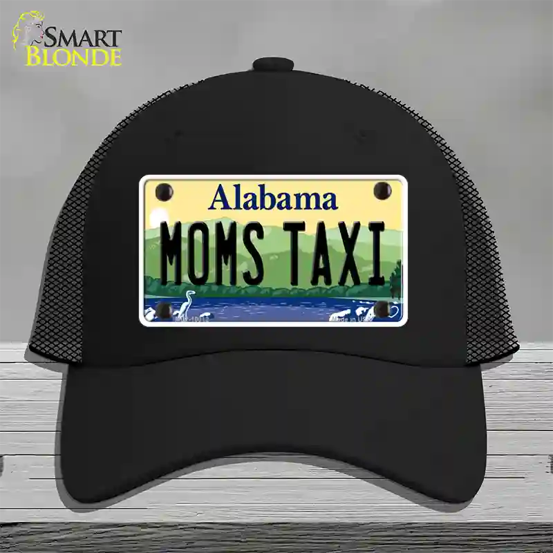 Moms Taxi Alabama Novelty License Plate Hat Mesh / Black