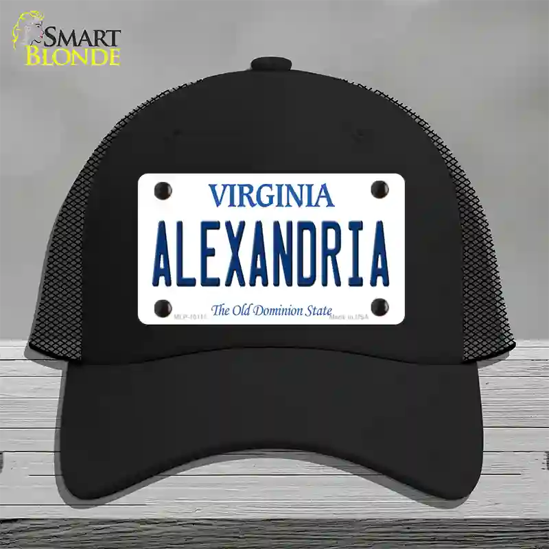 Alexandria Virginia Novelty License Plate Hat Mesh / Black