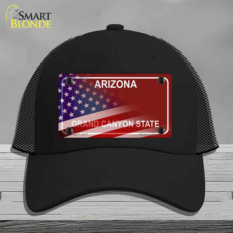 Arizona with American Flag Novelty License Plate Hat HAT-MLP-12471