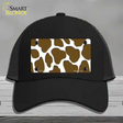 Brown White Giraffe Novelty License Plate Hat Mesh / Black