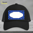 Scallop Blue White Polka Dot Novelty License Plate Hat Mesh / Black