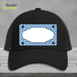 Scallop Light Blue White Polka Dot Novelty License Plate Hat Mesh / Black