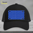 Blue Polka Dot Novelty License Plate Hat Mesh / Black
