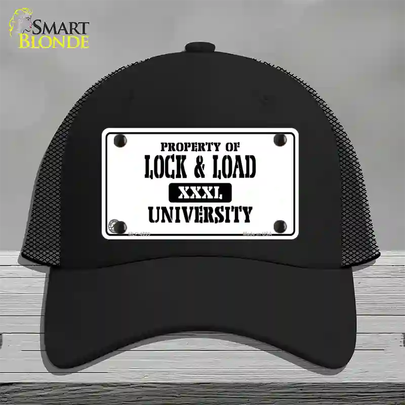 Lock And Load Novelty License Plate Hat Mesh / Black