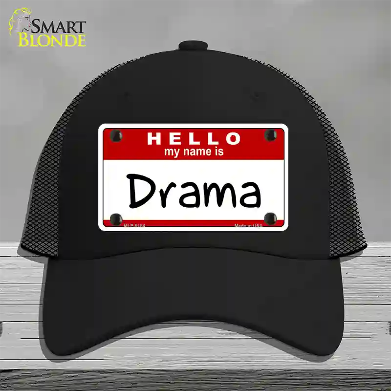 My Name Is Drama Novelty License Plate Hat Mesh / Black