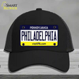 Philadelphia Pennsylvania State Novelty License Plate Hat Mesh / Black