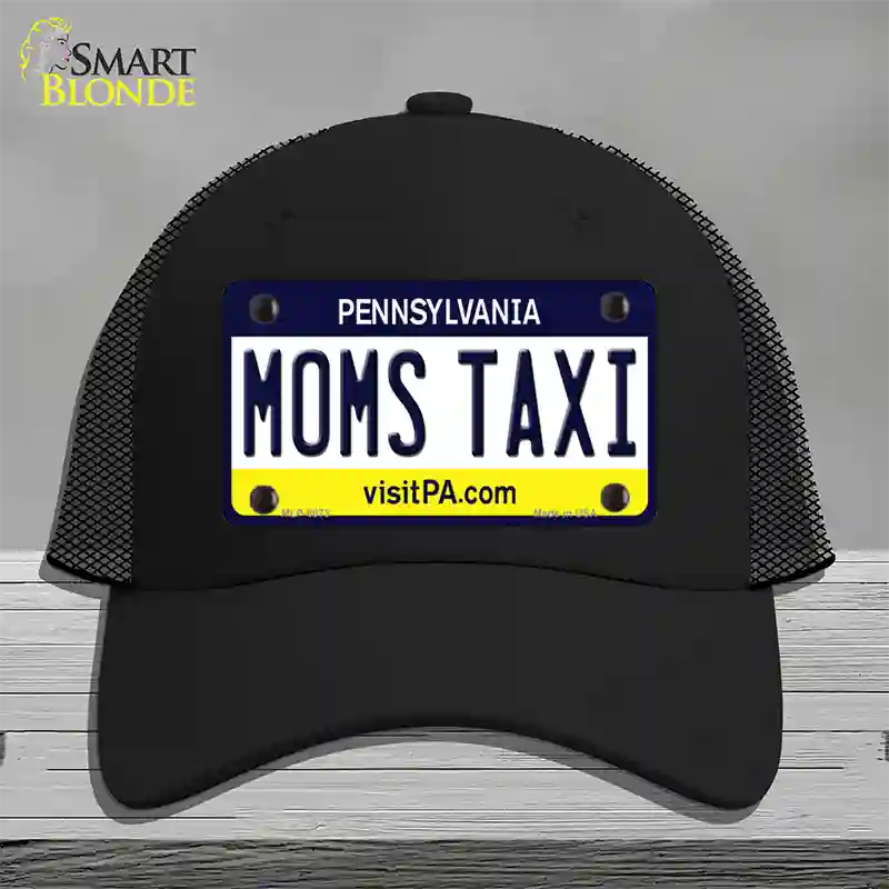 Moms Taxi Pennsylvania State Novelty License Plate Hat Mesh / Black
